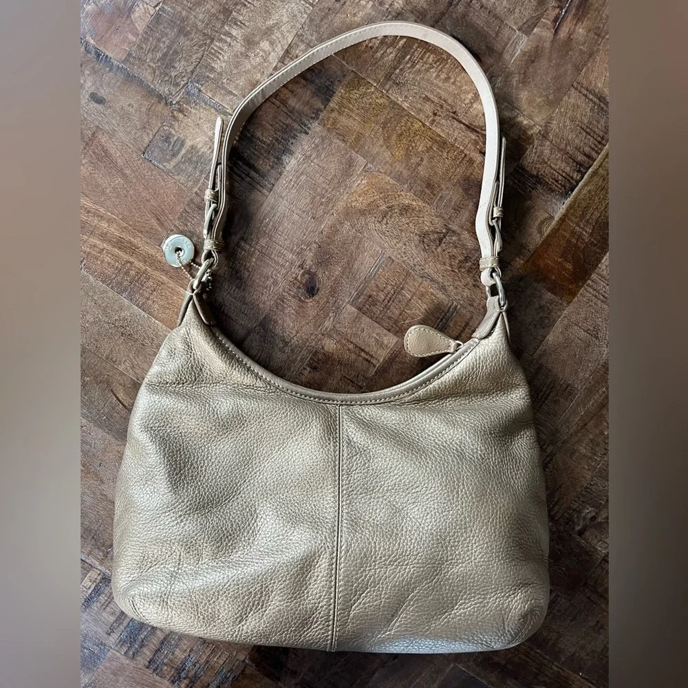 The Sak Metallic Taupe Hobo Shoulder Bag